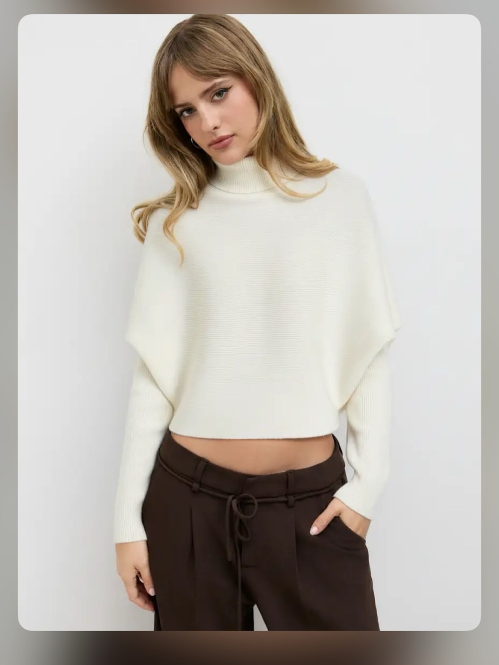 Cider SOLID TURTLENECK SWEATER L PG7-22